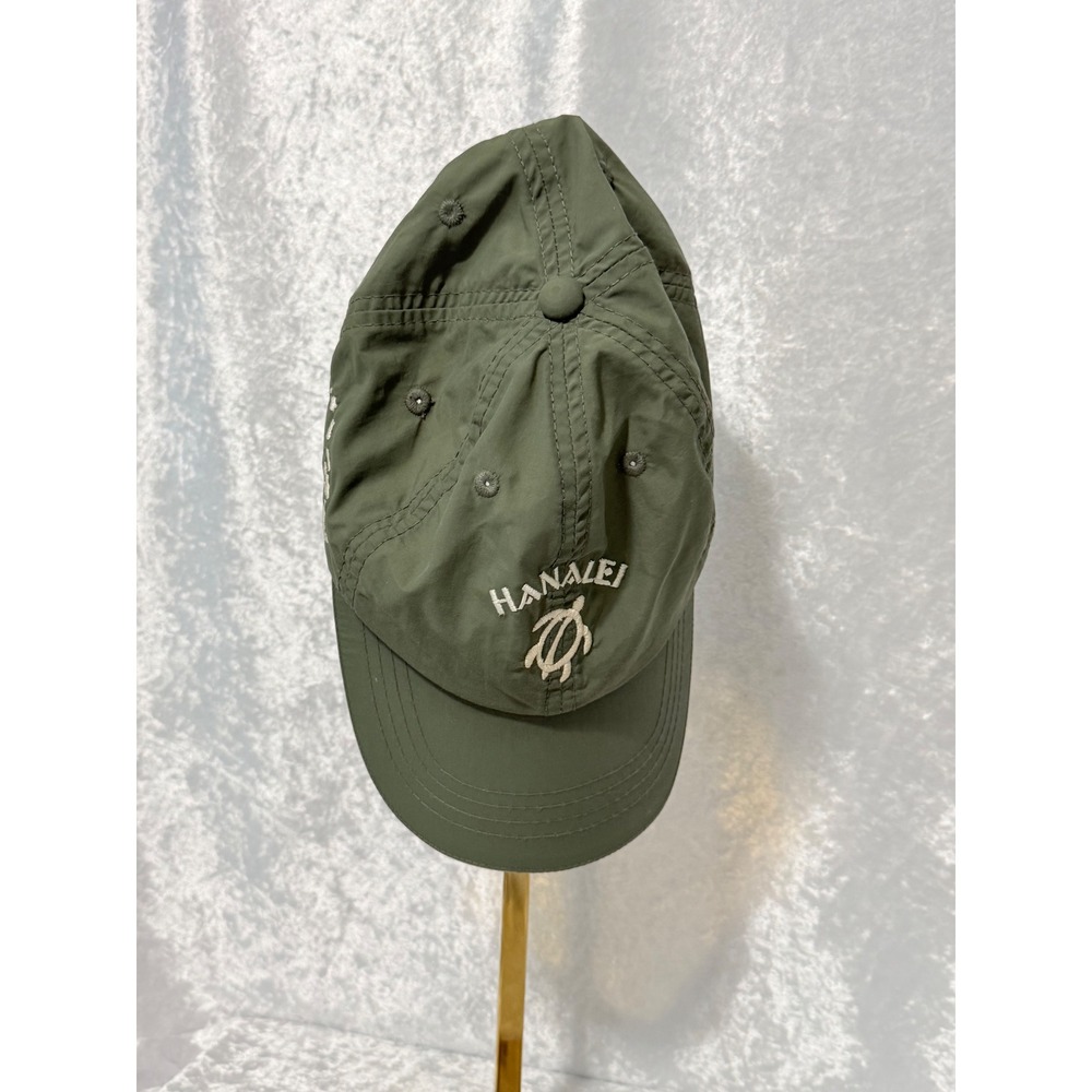 Dorfman Pacific Hanalei Kauai Hawaii Sea Turtle Nylon Baseball Cap Olive Green